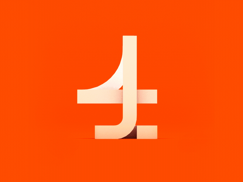 4 36daysoftype 36daysoftype06 3d 4 four number numbers type