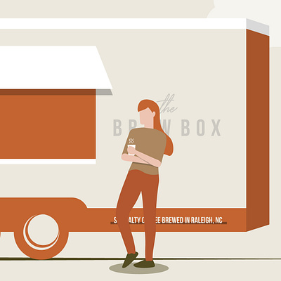 Enjoying some coffee coffee coffee shop coffee truck design food truck illustration illustrator sticker truck vector