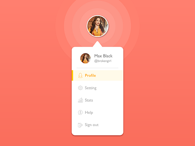 Daily UI 027 Dropdown adobexd dailyui dailyuichallenge design dropdown dropdown menu dropdown ui help illustration illustrator profile setting sign out stats ui uiux user experience user interface ux vector