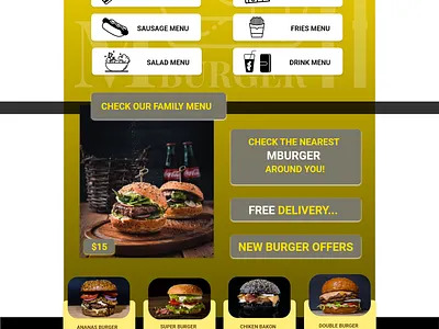 Mburger online order adobe xd