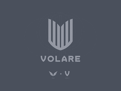 Grid logo Volare brand branding design dribbble geometric graphic design grid layout logo logo design symbol