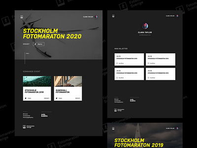 Fotomaraton Sverige branding clean logo photography ui website