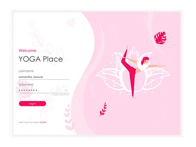 Landing page yoga character landing page page design yoga design yoga pose yoga studio