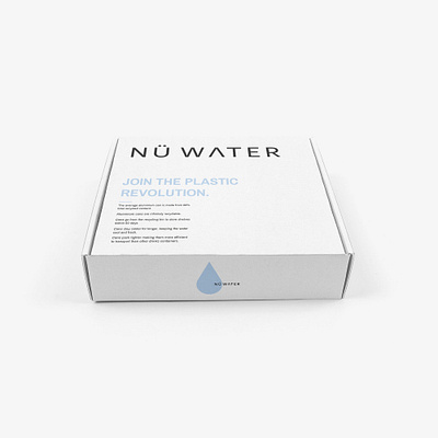 Shipping Box for Nu Water brand identity branding design logo logo design packaging packaging design shipping water