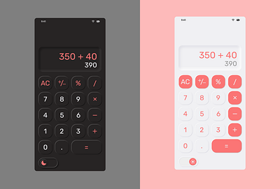 Daily UI Challenge 4/100: Calculator app daily ui 004 dailyui design ui ux