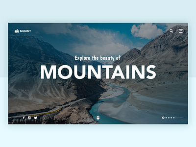 Mount website adobe xd clean design colors dribbble follow graphic design icons like logo design minimalism mountain new post share travel ui design ui designer uiux user interface web designer website design