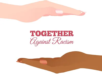 Together against racism poster background black cartoon death design flat graphic illustration india police poster racism white