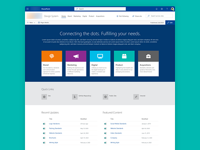 SharePoint Design System adobe experience design design system sharepoint ui ux web