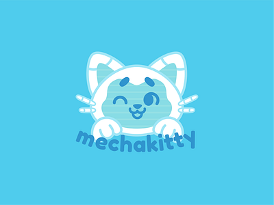 MechaKitty adobe illustrator animal animal logo cat cute cute animal logo vector vector animals