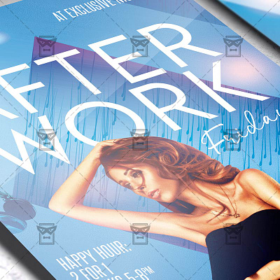 After Work Fridays - Flyer PSD Template party flyer