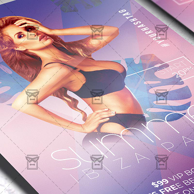 Summer Ibiza Party - Flyer PSD Template summer psd