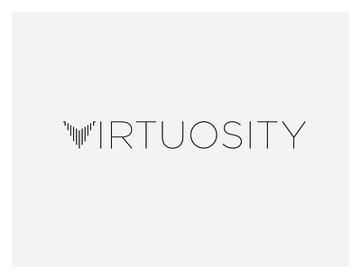 Virtuosity Wordmark branding clean logo wordmark