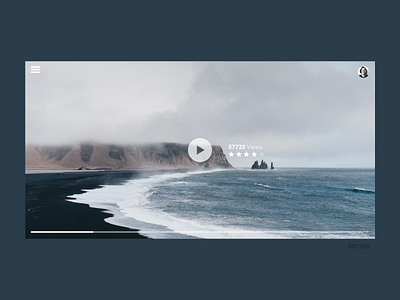 DailyUI #057 Video Player 057 app button challenge clean dailyui dailyui 057 design icon jrdickie minimal progress bar sketchapp ui uidesign user interface video video player web website