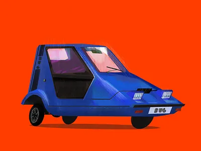 Little Cars. Bond Bug 2d art art artwork cars colors concept digital art illustration