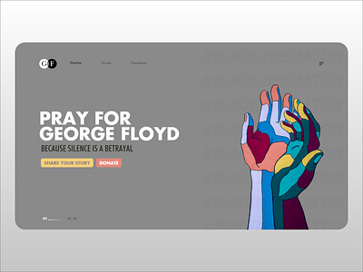 Black Lives Matter - website concept color palette colorful colors design donation george floyd graphicdesign hero hero section landingpage racism ui user experience user interface user interface design ux web web design website website design