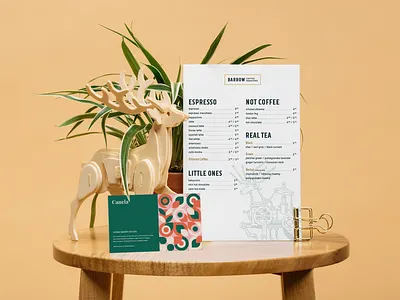Barrow Coffee Roasters Menu branding identity design illustraion menu card typogaphy