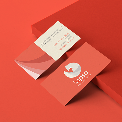 Lapsa Photography brand branding business card camera card design fox logo logodesign mockup orange pattern photography symbol vector visual identity