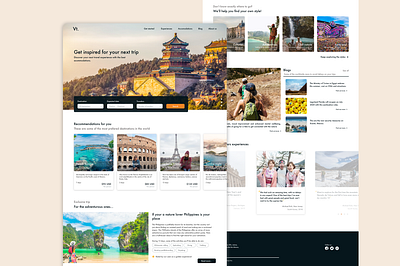 Vt. agency - Travel service invisionapp landing page landing pages sketch app travel travel agency trip uidesign web design website