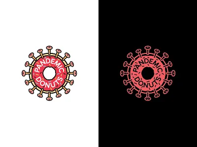covid donut brand branding coronavirus design donut donuts doughnut doughnuts frosting icons identity illustration logo logos pandemic quarantine life sprinkles typography vector virus