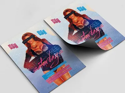 Stress Free Saturdays A4 Flyer PSD Template club flyer design club night club party flyer club poster dj battle dj flyer no stress party flyer party flyer design relax party flyer relaxing music stress free saturdays flyer