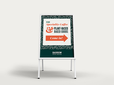 Barrow Coffee Roasters Sandwich Board branding graphic design typogaphy