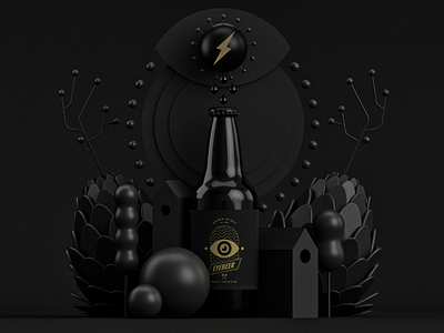 EYEBBER 3d 3d artist 3drendering app beer black branding c4d c4dart design illustration inspiration interaction isometric art isometric design logo modeling ui ux vector