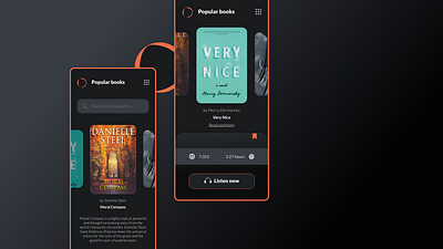 Audio Books iOS App dark ios app mobile app design ui ux