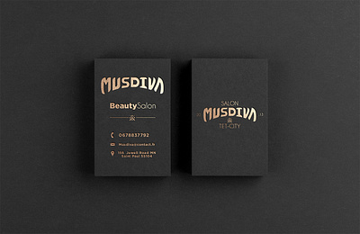 beauty salon and barber - salon business card - musdiva artist barber business card barber logo design beauty logo beauty salon logo brand design brand identity branding designer graphicdesign identity design illustrator letter logo design logo designer salon business card