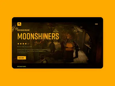 Rockstar Games web redesign concept adobe xd concept design games rockstar visual webredesign