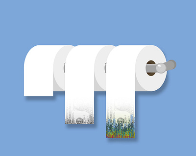 Quarantine animation branding design icon illustration toilet toilet paper tp typography