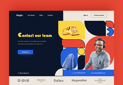 Magic. Landing Page art artwork bauhaus bauhaus100 clean customer fresh freshworks landingpage minimalistic modernism style support trendy ui uidesign uiux user webdesign website