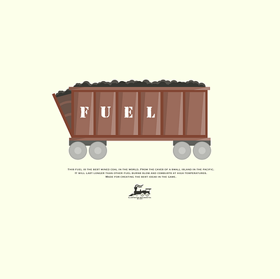 Fuel Train animation branding choochoo coal design fuel train trains typography vector wheels