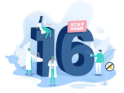hot16challenge covid-19 illustration character design covid 19 design doctors flat illustration flatdesign illustration vector