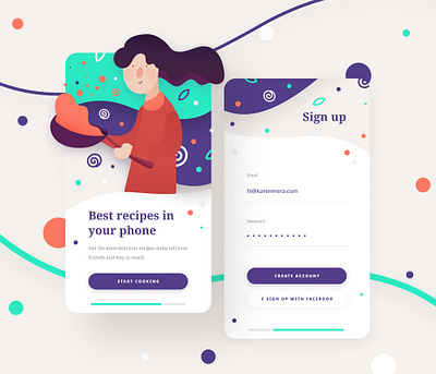 Daily UI #001 - Create a sign up page app daily ui dailyui dailyui 001 design illustration sign up signup signupform ui ux vector