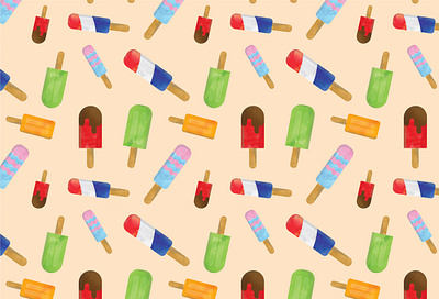 ice cream pattern colorfull design ice cream illustraion illustration art pattern pattern design watercolor