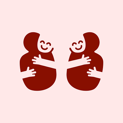 COVID-19 Virtual Hug adobe illustrator coronavirus covid 19 design hug icon logo minimal vector