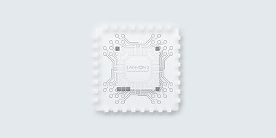 Neumorphic Quantum Chip design illustration neumorphic ui