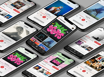 Mixtapes app figma ios music ui design