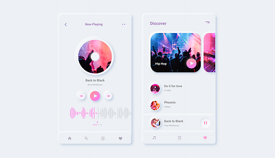 Music app app design ui