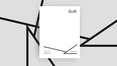 Guzik brand branding card design graphic design letterhead lines minimal