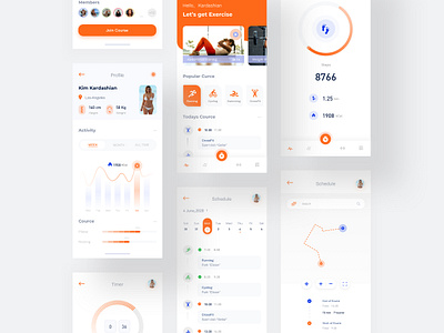 Exercise Fitness Interface app design icon ui ux