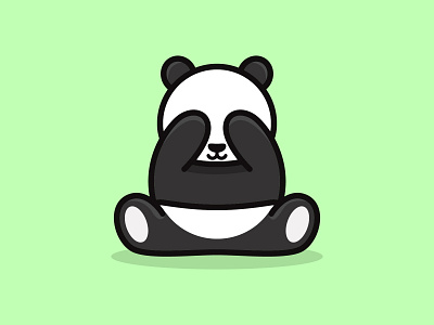 peekaboo animal cartoon character cute design feminine illustration inspiration logo mascots panda playful youthful