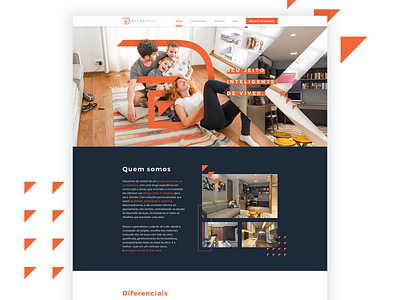 Homepage | Decoration company blue decor decoration decorative orange shapes ui uidesign whitespace