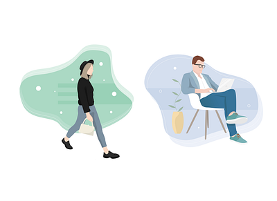 Flat Illustration Practice #1 - People adobe illustrator design drawing flat design flat illustration graphic design illustration illustrator vector