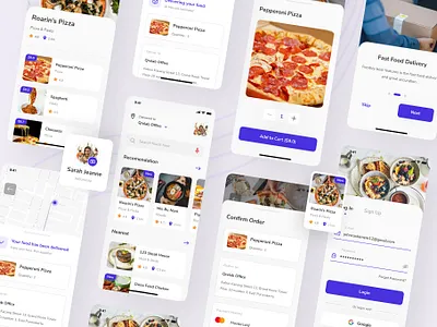Foodizy - Food Delivery App UI Kit clean delivery design food food app food delivery interface ios iphone x minimal mobile mobile ui ui ui design ui kit ui ux user interface ux ux design