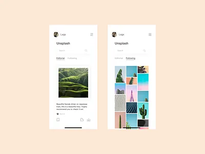 Unsplash APP Redesign NO1 app color design icon illustration ios iphone life redesign ui