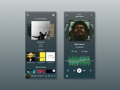 Daily UI Challenge #6 - Music Player dailyui design mobile mobile app mobile design mobile ui modern music player musicplayer ui