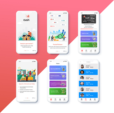 octifi app design illustration ui