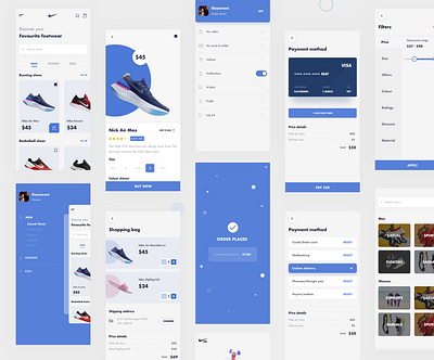 Nike app redesign adobe xd android app dailyui design dribbble ios typography ui uidesignpatterns ux