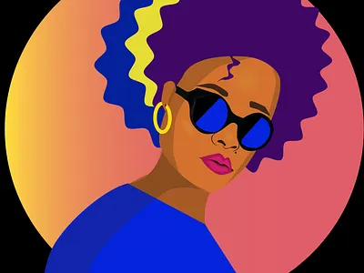 Simple portrait afro